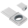Miniatyrbillede 8 af 8: Multifunktionel Rustfrit Stål Løgskærer Holder Løg Nåle Køkken Skære Værktøjer