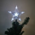 Miniatyrbilde 6 av 7: Juletrtopper Lys LED Lysende Stjernelys Femspisset Stjerne Farge Lys Batterikasse Romdekorasjon Blue Small Size-10 led Battery