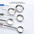 Miniatyrbillede 7 af 7: Sauce Spoon Pizza Multifunktionel Madkvalitets Rustfrit Stål Spredningsmåleske til Køkkenmadlavning Sort 6oz (Ske Uden Huller)