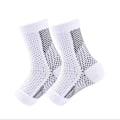 Pikkukuva 1 / 5: Nilkkasuojat, ulkoilmakuntoilusuukat, urheilun suojaavat avovarpaalliset kompressiosukat, joustavat sukat, kompressiosukat White background and black dots L/XL