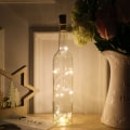 Miniatyrbillede 7 af 7: 10 stk. Vinflaske Lampe Julepynt