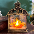 Miniatyrbilde 1 av 8: Julepynt Retro Bærbar Liten Nattelampe LED-pynt Juletrepynt Bronze-Elk