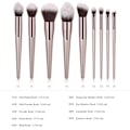 Pikkukuva 9 / 10: Ammattimainen meikkisiveltimen setti 10 Pieces-Champagne Gold a-+ Bag