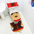 Miniatyrbild 4 av 4: Jultoalettlock, Söt Snögubbe Toalettlock, Golvmatta, Vattentanklock, Pappershållare, 3-Delars Set Elf