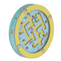 Miniatyrbillede 3 af 8: Balance Maze Spil Dobbeltsidet Uddannelsesmæssigt Rundt Bærbar Trækuglelabyrint Puslespil Brætspil til Børn Grøn Ocean