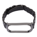 Miniatyrbillede 1 af 8: Smartwatch Armbåndsrem i Rustfrit Stål Anti-tabt med Dobbelt Lås Foldbar Spænde til Mi Band 6 Sort