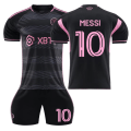 Miniatyrbillede 1 af 6: 2324 Home Miami International Messi 10 trøjesæt fodboldtræningsudstyr 2324 Black No.10 XS