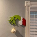 Miniatyrbilde 1 av 9: Julegrinch Håndlaget Pynt Personlig Grinch Hender Julepynt Utsøkt Morsom green