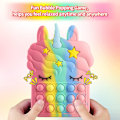 Miniatyrbild 3 av 7: Pop-it Regnbågsenhörningsväska för flickor unicorn