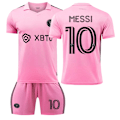 Miniatyrbillede 4 af 6: 2324 Home Miami International Messi 10 trøjesæt fodboldtræningsudstyr 24 away game number 9 M