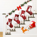 Miniatyrbild 8 av 9: Julstrumpor Presentpåse Röd Hampälg Broderi Julstrumpor Julgåva 2023 A