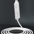 Pikkukuva 5 / 5: USB-C / TYPE-C -liitäntäiset korvakaiuttimet mikrofonilla, valkoiset