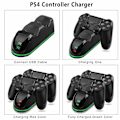 Miniatyrbilde 6 av 7: Dobbel ladestasjon for to kontrollere - PS4/PS4 Slim/PS4 Pro