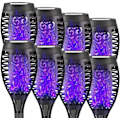 Miniatyrbillede 3 af 4: 12LED Solflammelys Græslys Varmt Lys
