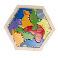 Miniatyrbild 5 av 8: Färgglada dinosaurieblock Staplingsset Förbättra Koordination Träbalansblock Pedagogisk Leksak