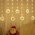 Miniatyrbilde 3 av 3: Julepynt Lyslenke Femspisset Stjerne Gardinlys LED Fargede Lamp Christmas Tree Battery Type