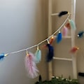 Miniatyrbillede 7 af 10: LED Fjeder Lys Kæde Kalkun Fjeder Dekorativ Lys 20 Lampe Fjeder Batteri Lys Macaron Color 3M20led