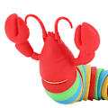 Miniatyrbillede 1 af 6: Kompression legetøjs puslespil børnelegetøj Snegl plet, larve, krebs, farve tilfældig Crayfish