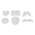Miniatyrbillede 3 af 7: 6 stk Silikonform Engel Vinger Form Fleksibel Blød Genanvendelig Transparent Silikonform til DIY Håndværk Bage