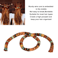 Miniatyrbild 6 av 7: Dreadlocks Hårsnodd Etnisk Gul Böjbar Järntråd Hästsvanshållare Spiral Lås Hårsnodd för Män Kvinnor