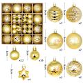Miniatyrbilde 8 av 10: Julekule 44 stk. Malte Forme Papirboks 3-6cm Passer Julepynt Elektroplettering Kule Henger 9