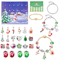 Miniatyrbillede 5 af 7: Guld Jule-nedtællingskalender Gaveæske DIY Perle Armbånd Advent Juletræ Blind Box H
