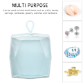 Miniatyrbilde 6 av 7: 5 stk Pudderpuff Oppbevaringsboks Transparent Multifunksjonell Slitesterk Pudderpuff Holder Etui for Ørepynt Halskjeder