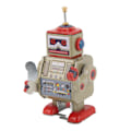 Miniatyrbilde 6 av 7: Gående Robot Mekanisk Leke Vintage Metall Samleobjekt Interessant Håndlaget Reparasjonsrobot Opptrekkbare Leke for Bursdagsgave Dekorasjon