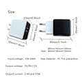 Miniatyrbilde 3 av 8: Universal QC3.0 USB-lader EU-kontakt 18W Hurtig lading 3.0 Rask adapter Vegg Mobiltelefonlader