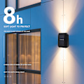 Miniatyrbild 3 av 4: LED-vägglampa för utomhus, vattentät, solcellsdriven