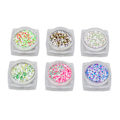 Miniatyrbild 2 av 6: 6 Ask Nagelkonst Glitterpulver Blandade Färger Superfint Manikyr Dekoration Damm Sand för Nagelsalong