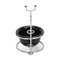 Miniatyrbilde 5 av 8: Barberhøvelstativ, robust, stabilt, stilig utseende, rustfritt, bærbart, skål for barberskum til herrer, for frisørsalong, hotell, hjem