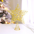 Miniatyrbilde 3 av 4: Julepynt Smykket Jern Glitter Juletre Topp Stjerne Juletre Topp Pynt Gold 13 * 17cm