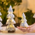 Miniatyrbilde 4 av 9: Julepynt med lys, tårnformet, snødekt furu, bordjuletrær, juledekorasjoner Tree-15cm [without Lights]]