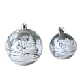 Miniatyrbillede 3 af 6: Julekugle Æske Farvet Tegning Julekugle Julepynt Pakke Hængende Kugle 8cm 6 Pack-Red