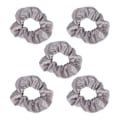 Miniatyrbillede 7 af 8: 5 stk. Lyse Scrunchies Lysende Grå Satin Elastisk Glød i Mørke Hår Scrunchie til Kvinder