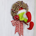 Miniatyrbillede 8 af 9: Stecto Grinch Krans, Julekrans, Hvordan Grinch Stjal Burlap Julekransen L