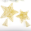 Miniatyrbilde 4 av 4: Julepynt Smykket Jern Glitter Juletre Topp Stjerne Juletre Topp Pynt Gold 13 * 17cm