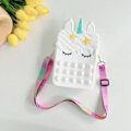 Miniatyrbilde 1 av 7: Pop-it Regnbue Unicorn Veske for Jenter white big