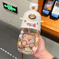 Pikkukuva 1 / 7: Lasten vesipullo oljella juomapullo 500ML valkoinen / tarrat