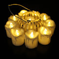 Miniatyrbillede 6 af 9: 12 Pak Jule-Teelys Plast CR2032 Batteri Lysende LED Elektronisk Lys White 12 PCS