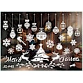 Miniatyrbild 6 av 10: Julkulor Färgglada Julstatiska Dekaler Vita Snöflingor Väggdekaler Glasdekaler Jul 10