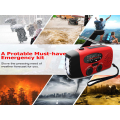 Miniatyrbild 5 av 9: 2000mAh Powerbank Multifunktionell Solradio Handvev Strömgenerering radio Black