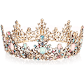 Miniatyrbild 2 av 7: Teklemon Crown Damkrona för Bröllop, Barock Tiara Diadem