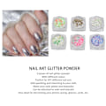 Miniatyrbild 6 av 6: 6 Ask Nagelkonst Glitterpulver Blandade Färger Superfint Manikyr Dekoration Damm Sand för Nagelsalong