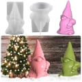 Miniatyrbillede 3 af 5: Ny DIY Krystal Epoxy Form Julemand Snemand Lys Silikon A