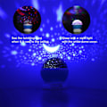 Miniatyrbilde 9 av 9: LED Automatisk Roterende Stjernelys Liten Nattelys USB Stjernelys Projeksjonsbordlampe Nattelys Black Starry Sky DC  5V