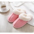 Miniatyrbilde 9 av 10: Dames tøfler Vinter Varme Minneskum Fluffy Slip-on /Anti-Skli Sole, Hjemmesko Innendørs Og Utendørs Pink 42.5/44 EU