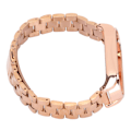 Miniatyrbillede 4 af 8: Smartwatch Armbåndsrem i Rustfrit Stål Anti-tabt med Dobbelt Lås Foldbar Spænde til Mi Band 6 Rose Guld
