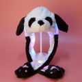 Miniatyrbilde 2 av 8: Plush og varm kaninhatt med LED-lys som hopper Blue Rabbit Hat without Light